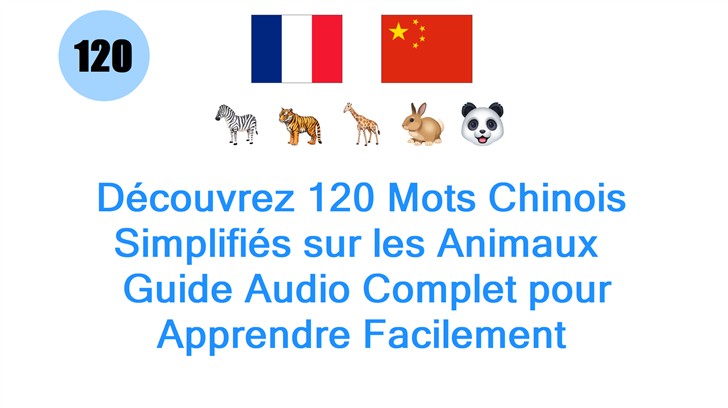Découvrez 120 Mots Chinois Simplifiés sur les Animaux : Guide Audio Complet pour Apprendre Facilement